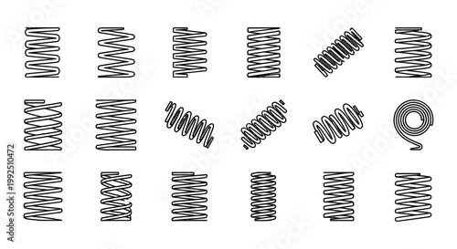collection of various metal springs coiled springs and compression springs