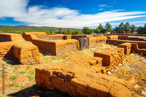 Bild auf Leinwand Ancestral Puebloan and Pecos Ruins at Pecos National Historical Park New Mexico