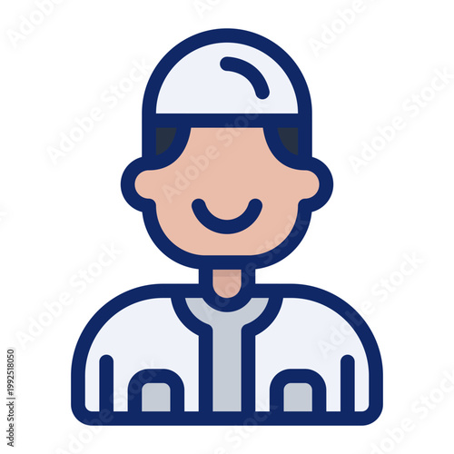Muslim Outline Flat Icon