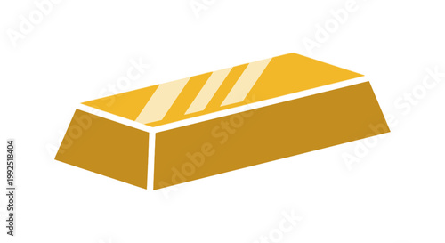Golden Bar of Precious Metal Symbolizing Wealth.