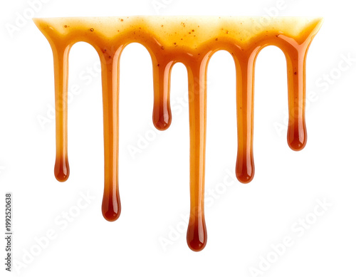 Warm, thick, golden liquid dripping in strands