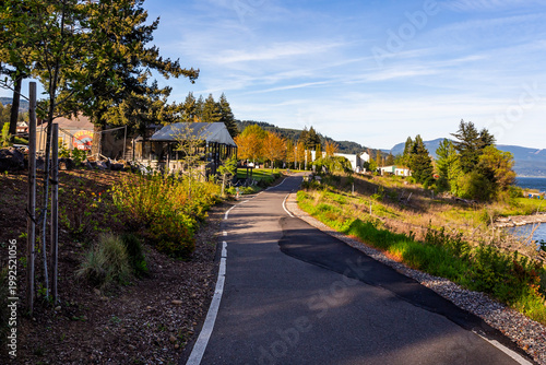 Waterfront in Skamania Port Waterfront Park in Stevenson, Washington