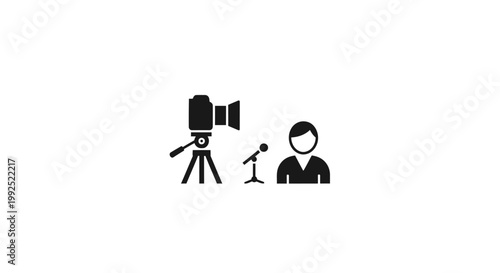 A graphic illustration of a person being interviewed.