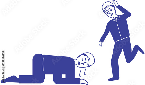 現場仕事の熱中症対策のイラスト