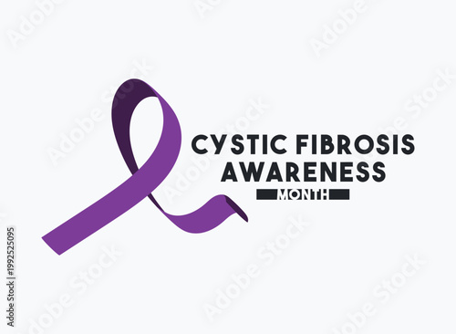 Cystic Fibrosis Awareness Month. May. Ribbon icon. Banner, card, background.
