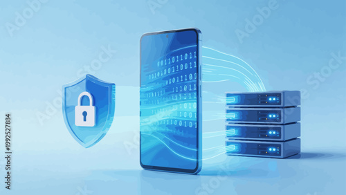 Smartphone with data security and servers