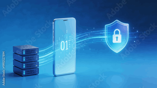 Mobile phone data security with servers