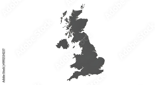 outline of the united kingdom map silhouette.