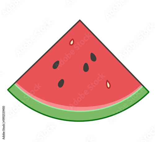  Large red watermelon triangle slice/赤いスイカの三角切り（大）