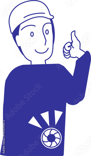 現場の熱中症対策のイラスト