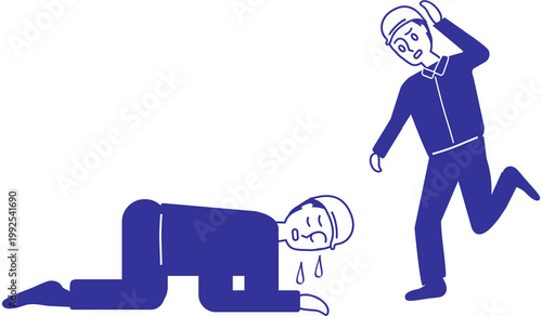 現場の熱中症対策のイラスト