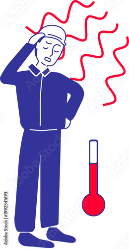 現場の熱中症対策のイラスト