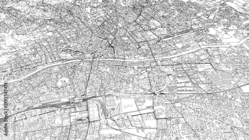 3D looped animation of city - Graz Austria