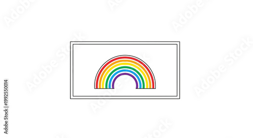Colorful Rainbow Arc on White Background - Symbol of Hope and Diversity
