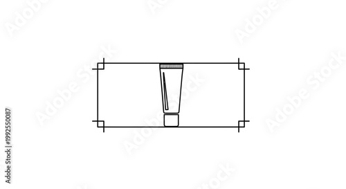 Cosmetic Cream Tube Mockup, Product Packaging Design Template, White Background