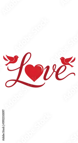 A lovely heart with birds