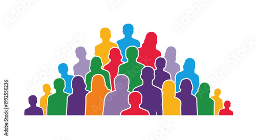 Diverse group of people standing together.