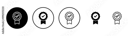 Approved icon vector. Certified Medal Icon