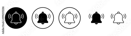 Bell icon vector. Notification sign and symbol for web site design