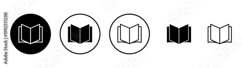 Book icon vector. open book sign and symbol. ebook icon