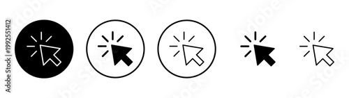 Click icon vector. pointer arrow sign and symbol. cursor icon