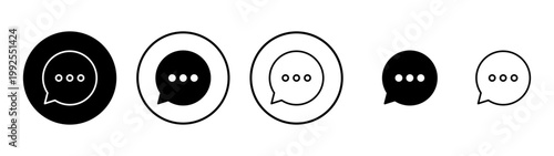 Chat icon vector. speech bubble sign and symbol. comment icon. message
