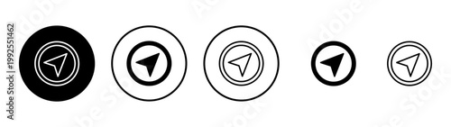 Compass icon vector. arrow compass icon sign and symbol