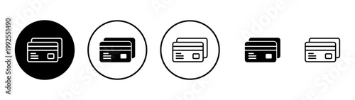 Credit card icon vector. Credit card payment sign and symbol
