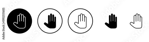 Hand icon vector. hand sign and symbol. palm