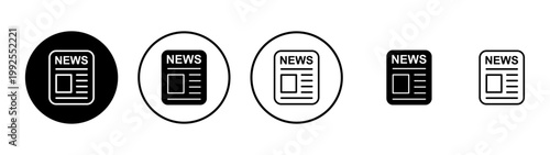 Newspaper icon vector. news paper sign and symbolign