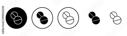 Pills icon vector. capsule icon. Drug sign and symbol