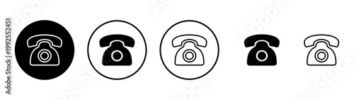 Telephone icon vector. phone sign and symbol