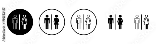 Toilet icon vector. Girls and boys restrooms sign and symbol. bathroom sign. wc, lavatory