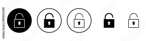 Unlock icon vector. Unlock sign and symbol. unlocked padlock icon