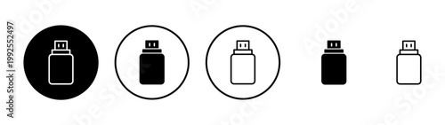 Usb icon vector. Flash disk sign and symbol. flash drive sign.