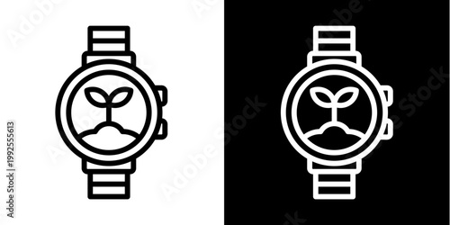 Smart Watch Icon Set White Style Collection