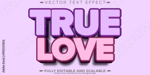 Love editable text effect, editable romance and heart text style