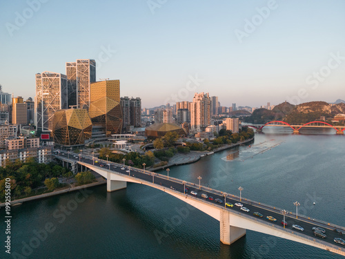 Cityscape of Liuzhou Guangxi China