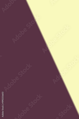 Minimalist plum and cream diagonal split background for copy space.
