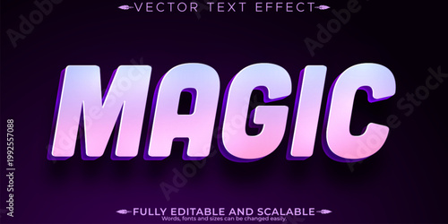 Magic editable text effect, editable witch and spell text style