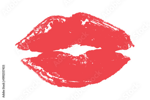 Lipstick kiss mark Romantic lip print Imprint of lips kiss Sexy lips makeup Female mouth Love symbol Design element for beauty fashion poster Valentines Day wedding