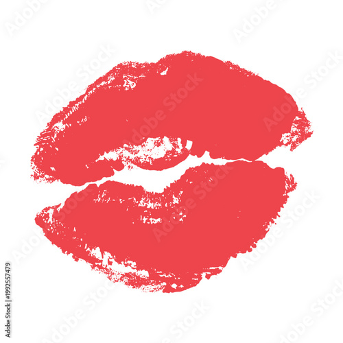 Lipstick kiss mark Romantic lip print Imprint of lips kiss Sexy lips makeup Female mouth Love symbol Design element for beauty fashion poster Valentines Day wedding