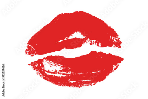 Lipstick kiss mark Romantic lip print Imprint of lips kiss Sexy lips makeup Female mouth Love symbol Design element for beauty fashion poster Valentines Day wedding