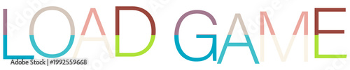 Colorful text displaying the words Load Game in a playful design