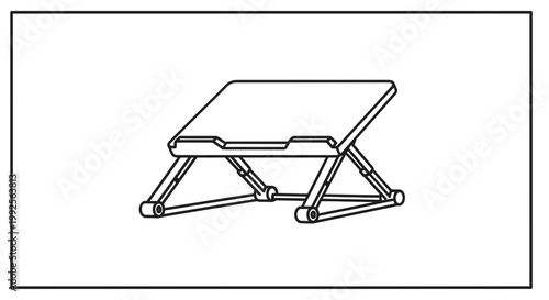 Adjustable Portable Laptop Stand for Bed and Desk, Ergonomic Design