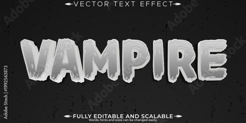 Halloween monster text effect, editable horror and scary text style