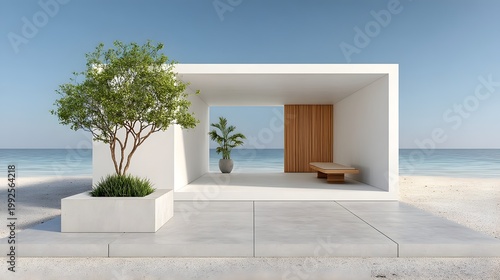 Minimal House Front Reflects Clean and Simple Aesthetic