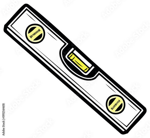Level Tool Illustration Precise Alignment Horizontal Construction Equipment