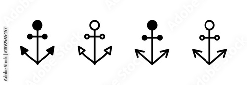Anchor icon vector illustration. Anchor sign and symbol. Anchor marine icon.