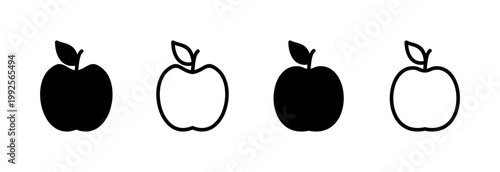 Apple icon vector illustration. Apple sign and symbols for web design.